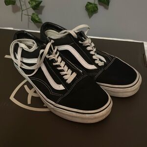 Black and white vans